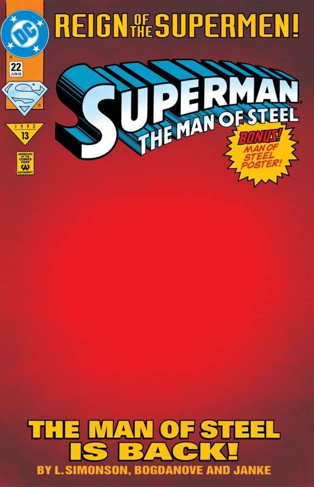 Superman: The Man of Steel #22 cover
