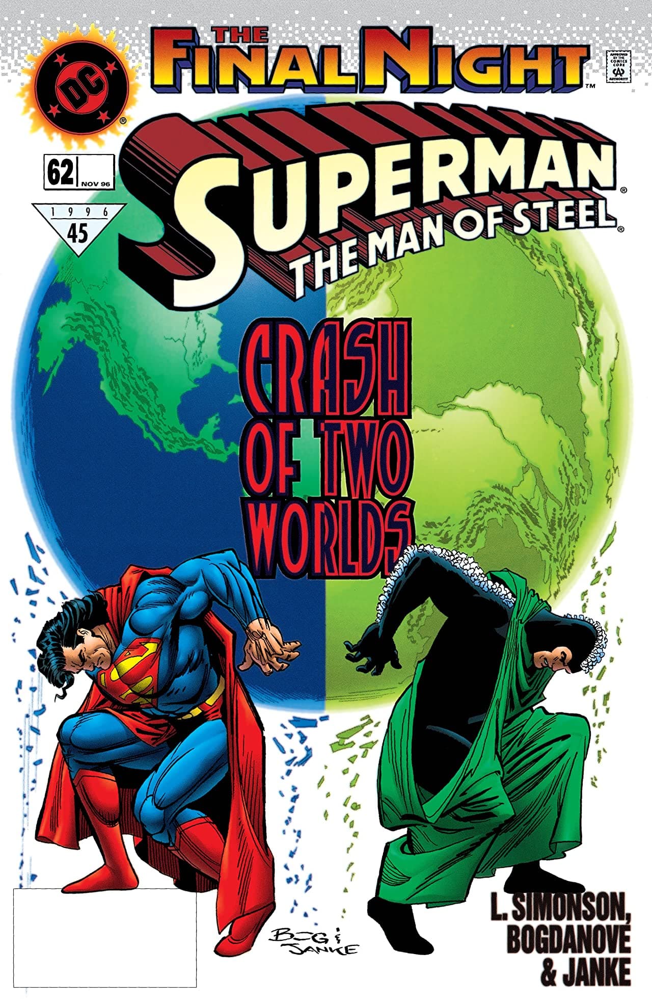 Superman: The Man of Steel #62 cover