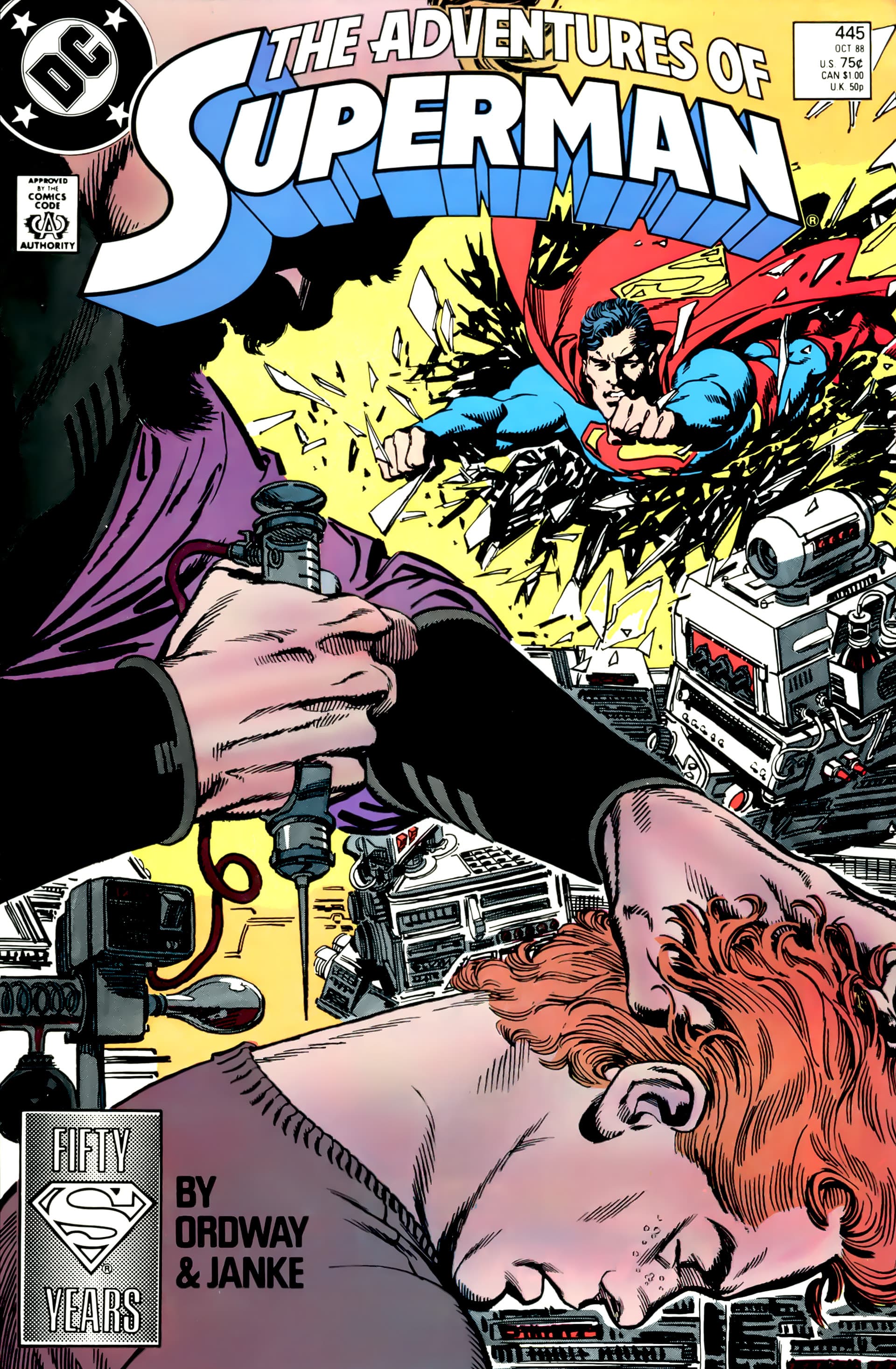 Adventures of Superman #445 cover