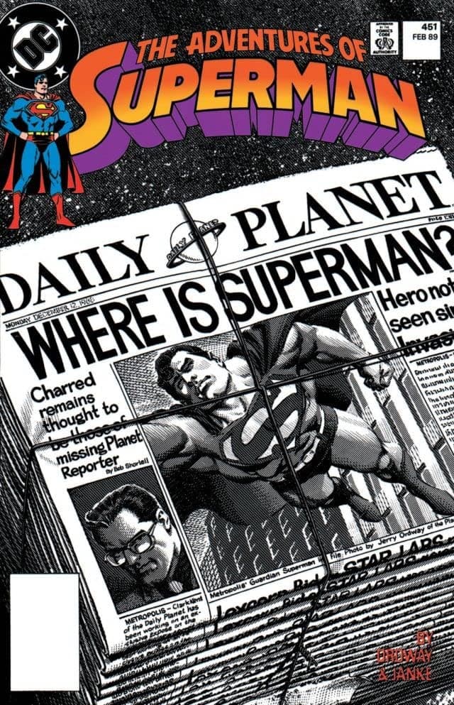 Adventures of Superman #451 cover
