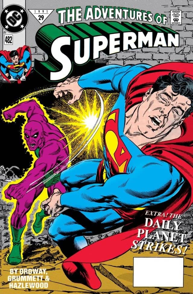 Adventures of Superman #482 cover