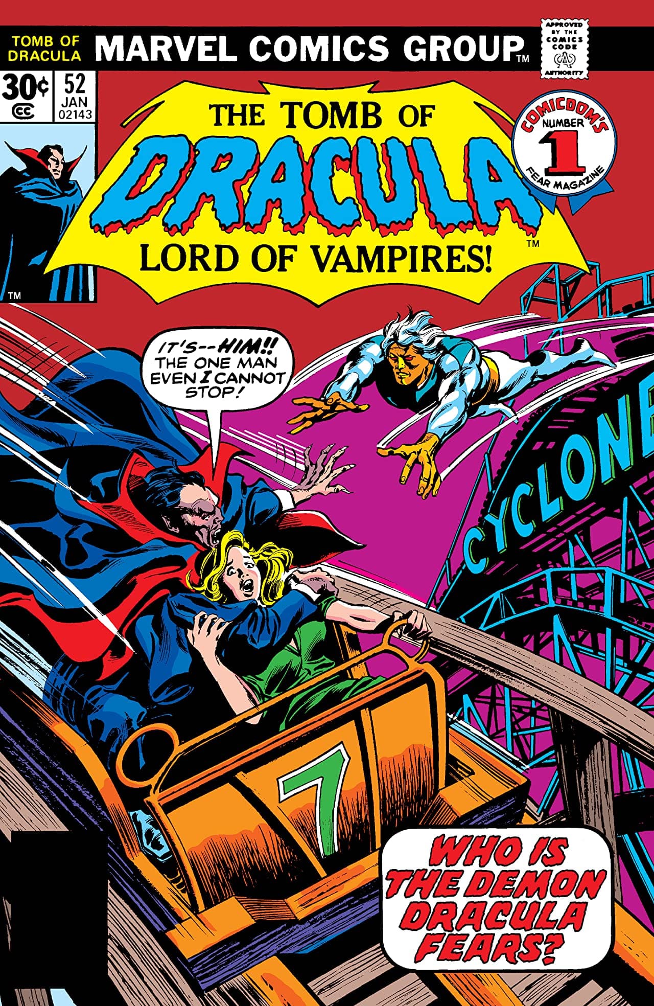 Tomb of Dracula #52 cover