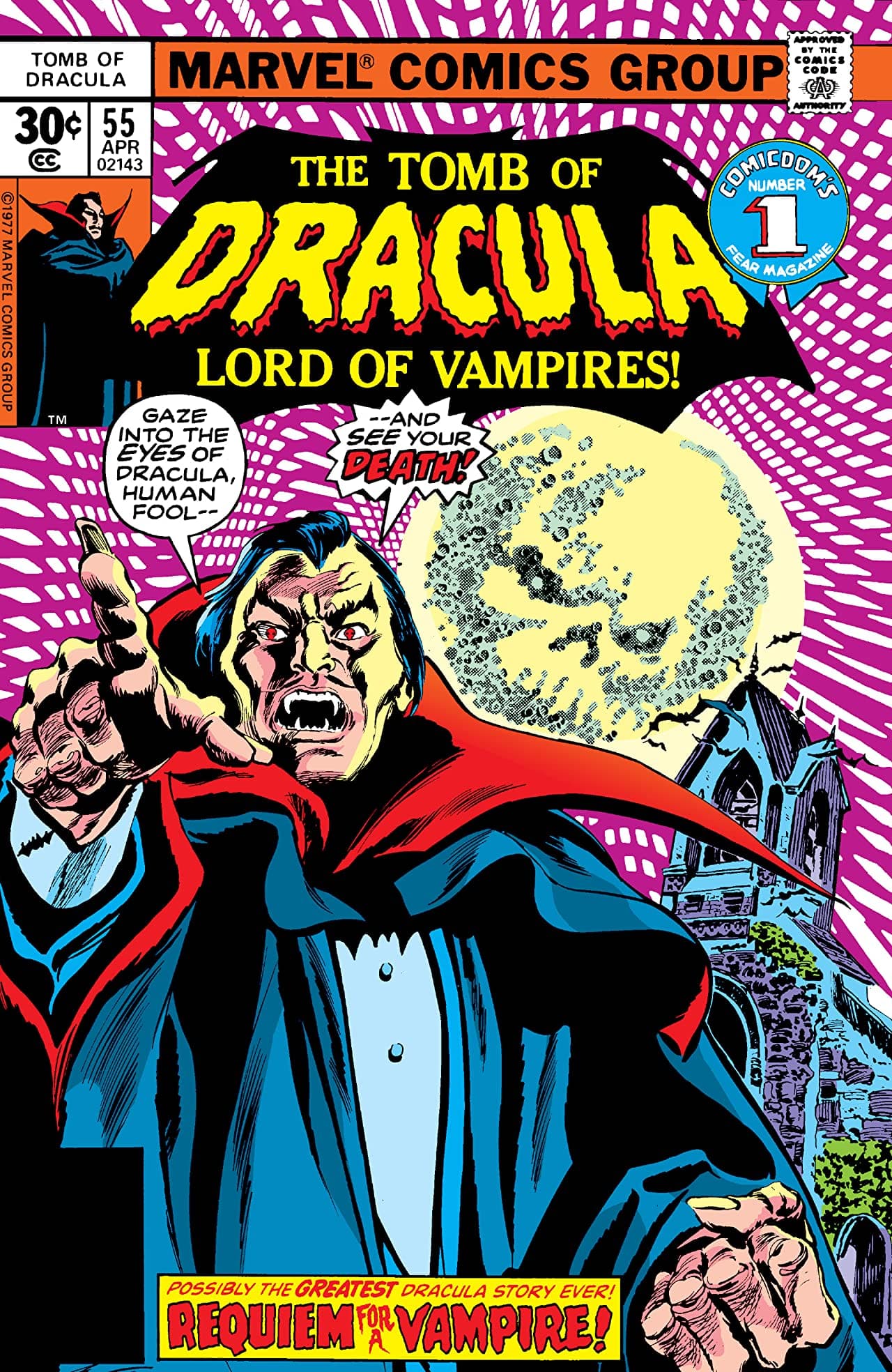Tomb of Dracula #55 cover