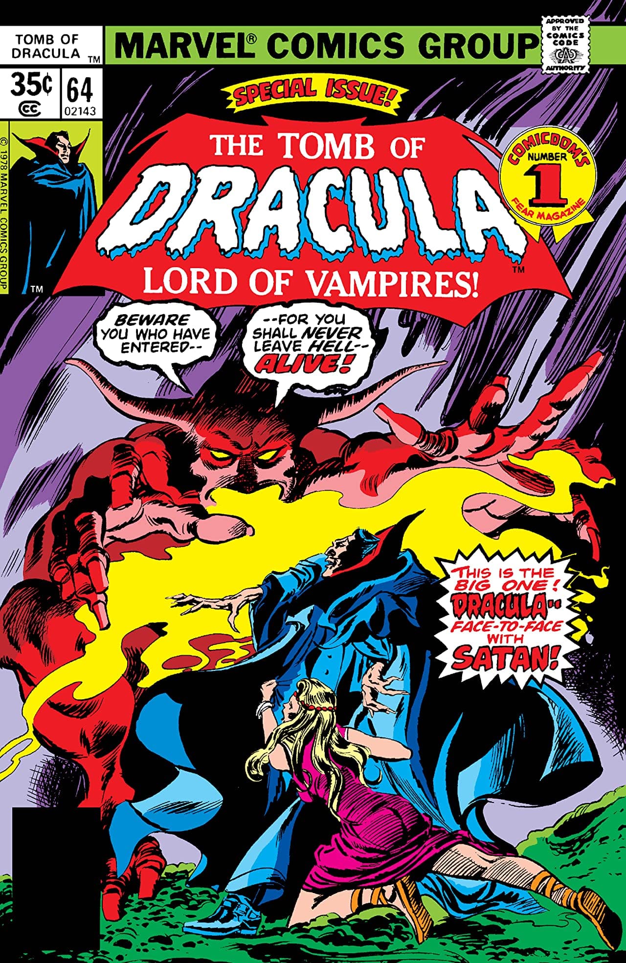 Tomb of Dracula #64 cover