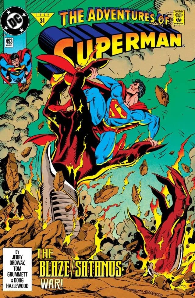 Adventures of Superman #493 cover
