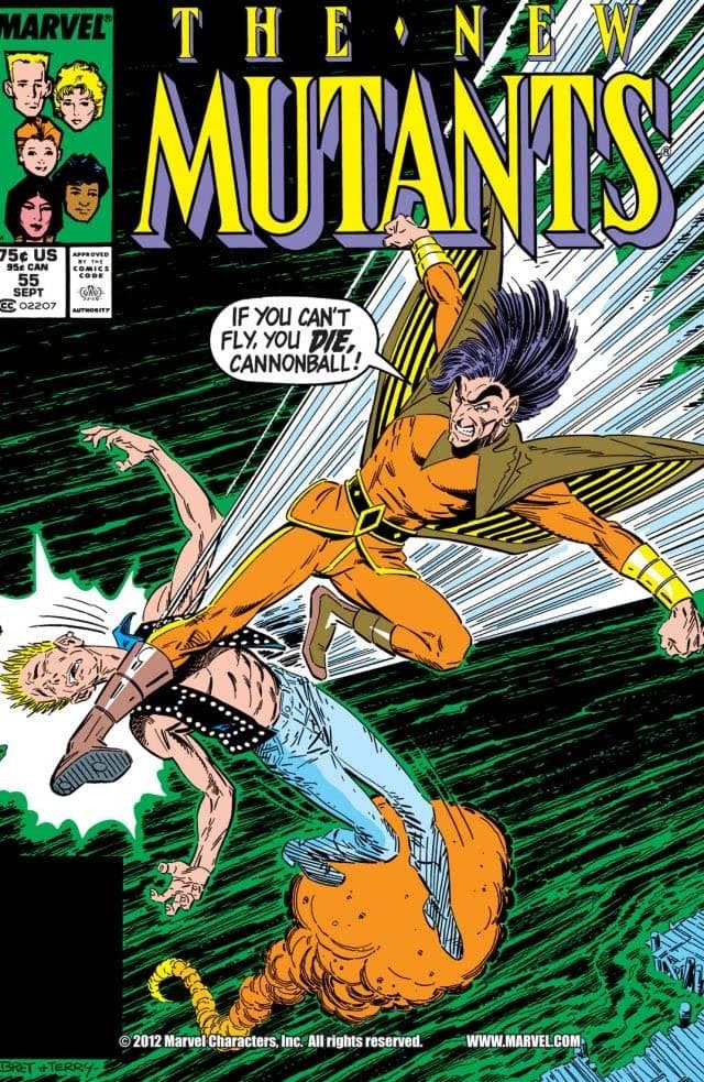 The New Mutants #55 cover