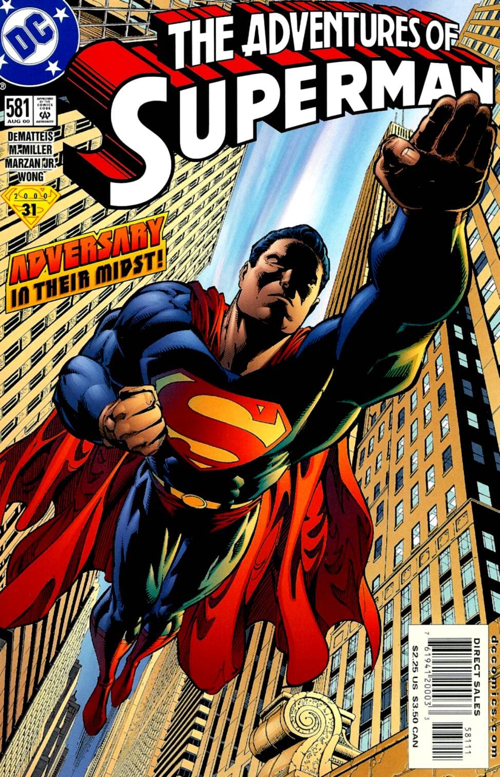 Adventures of Superman #581 cover