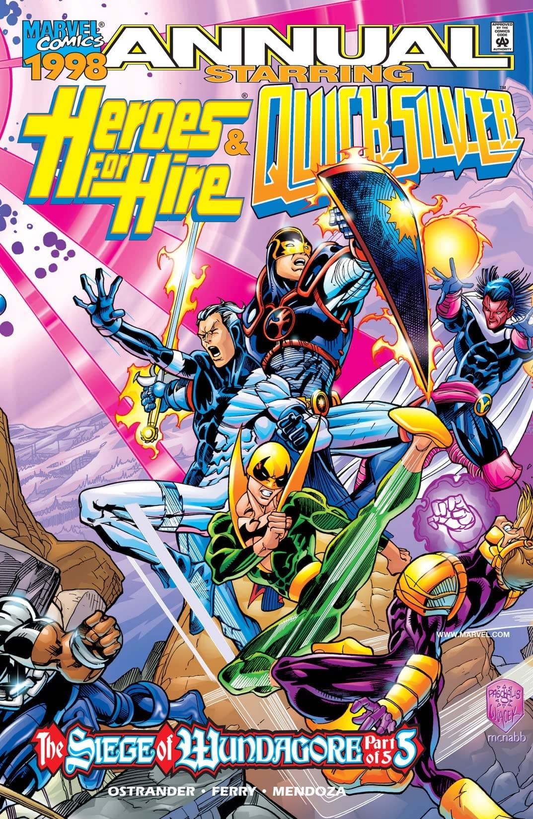 Heroes for Hire / Quicksilver '98 cover — © Marvel Comics