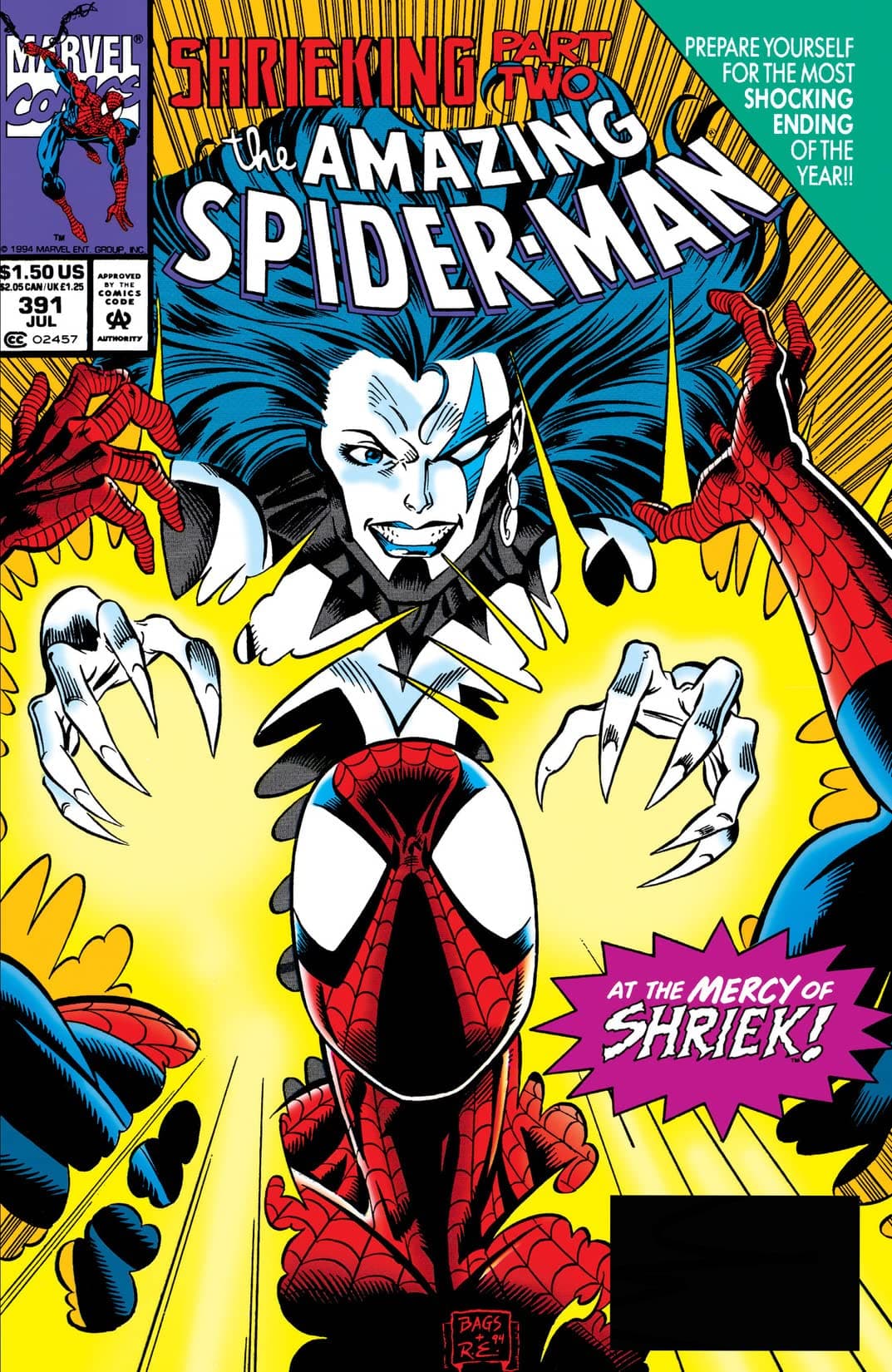 The Amazing Spider-Man #391 cover