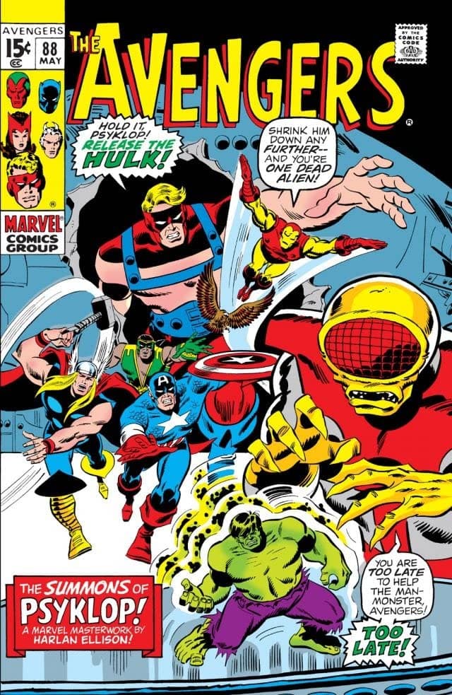 The Avengers #88 cover