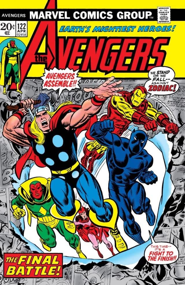 The Avengers #122 cover