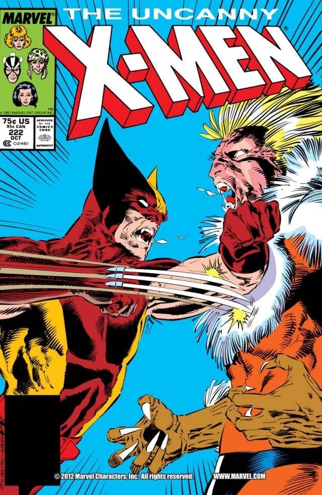 The Uncanny X-Men #222 cover