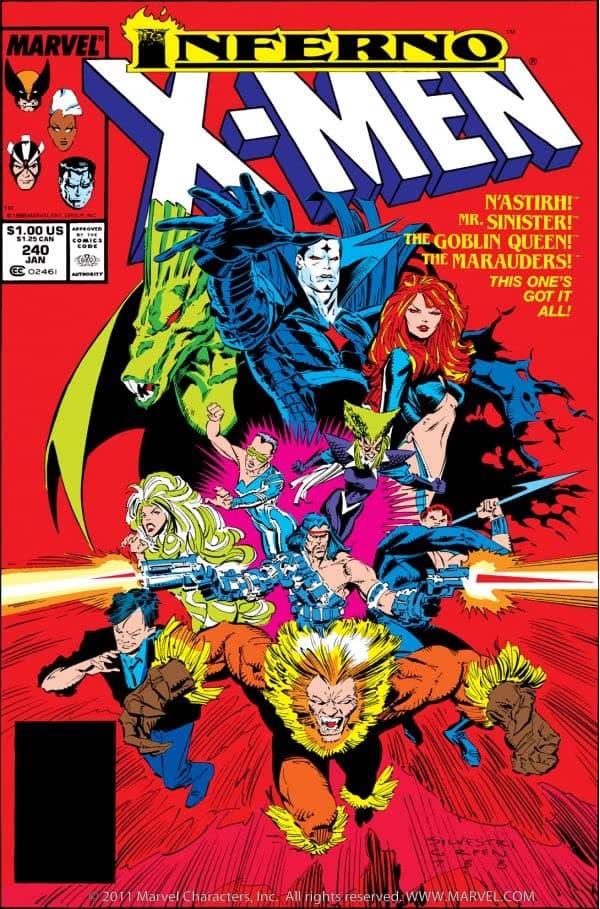 The Uncanny X-Men #240 cover