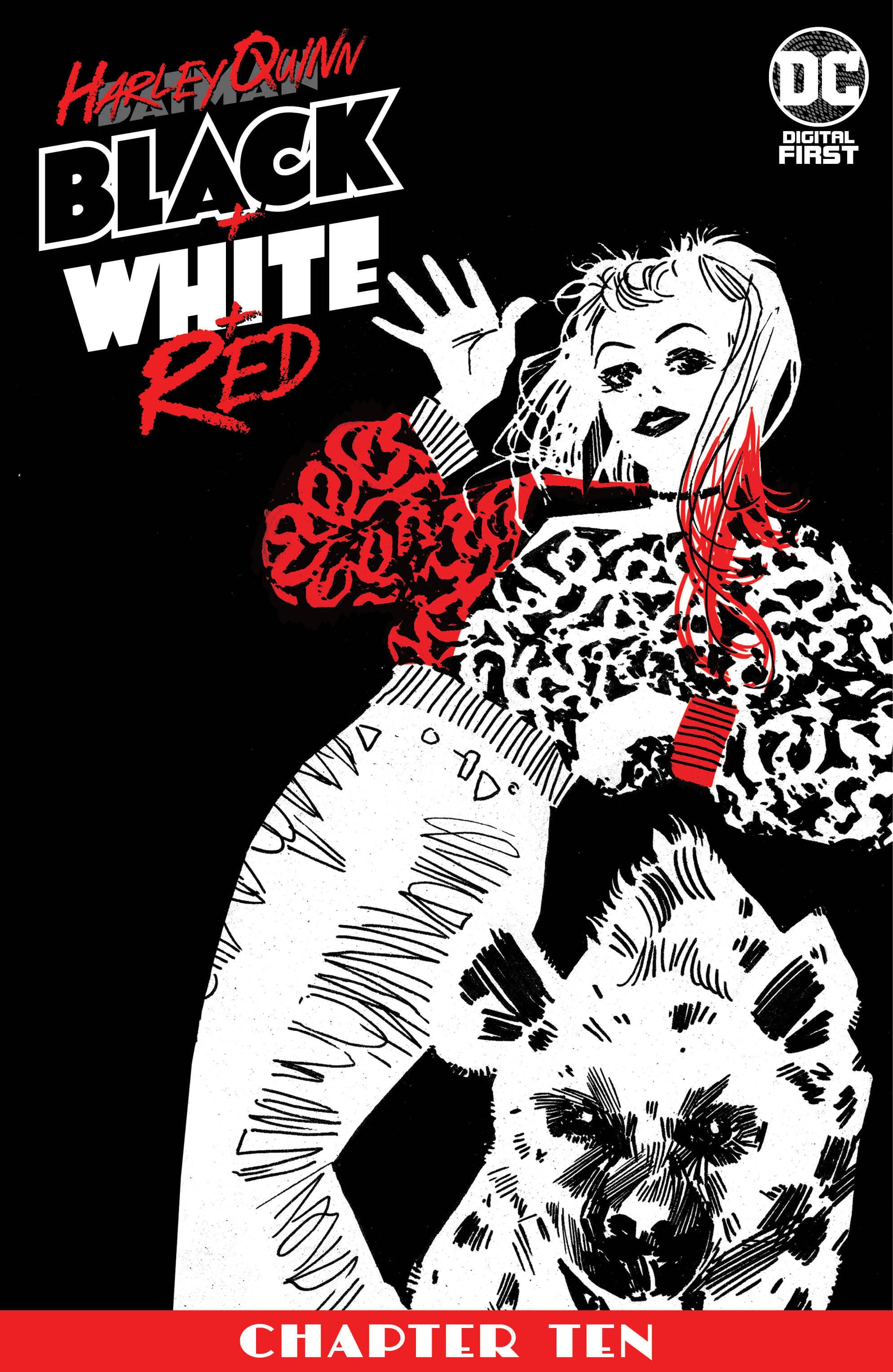 Harley Quinn Black + White + Red #10 cover