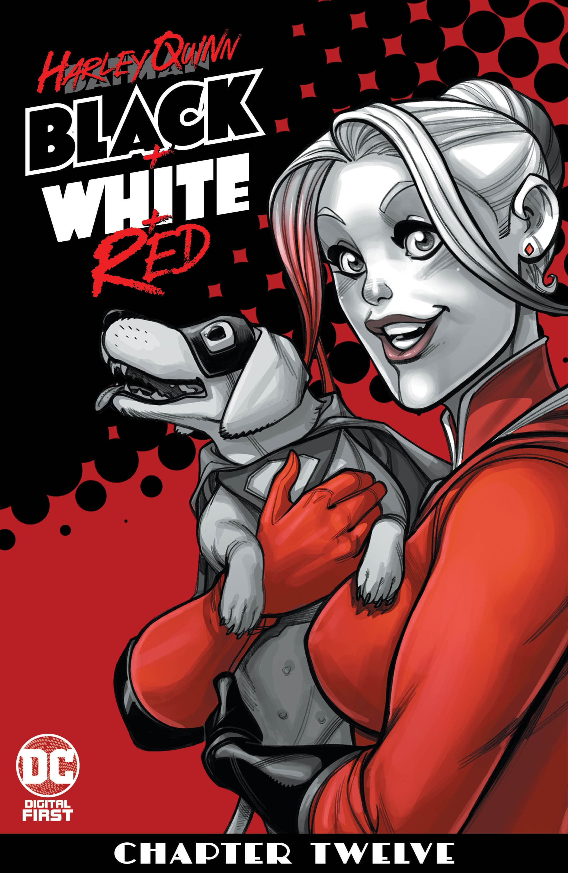 Harley Quinn Black + White + Red #12 cover