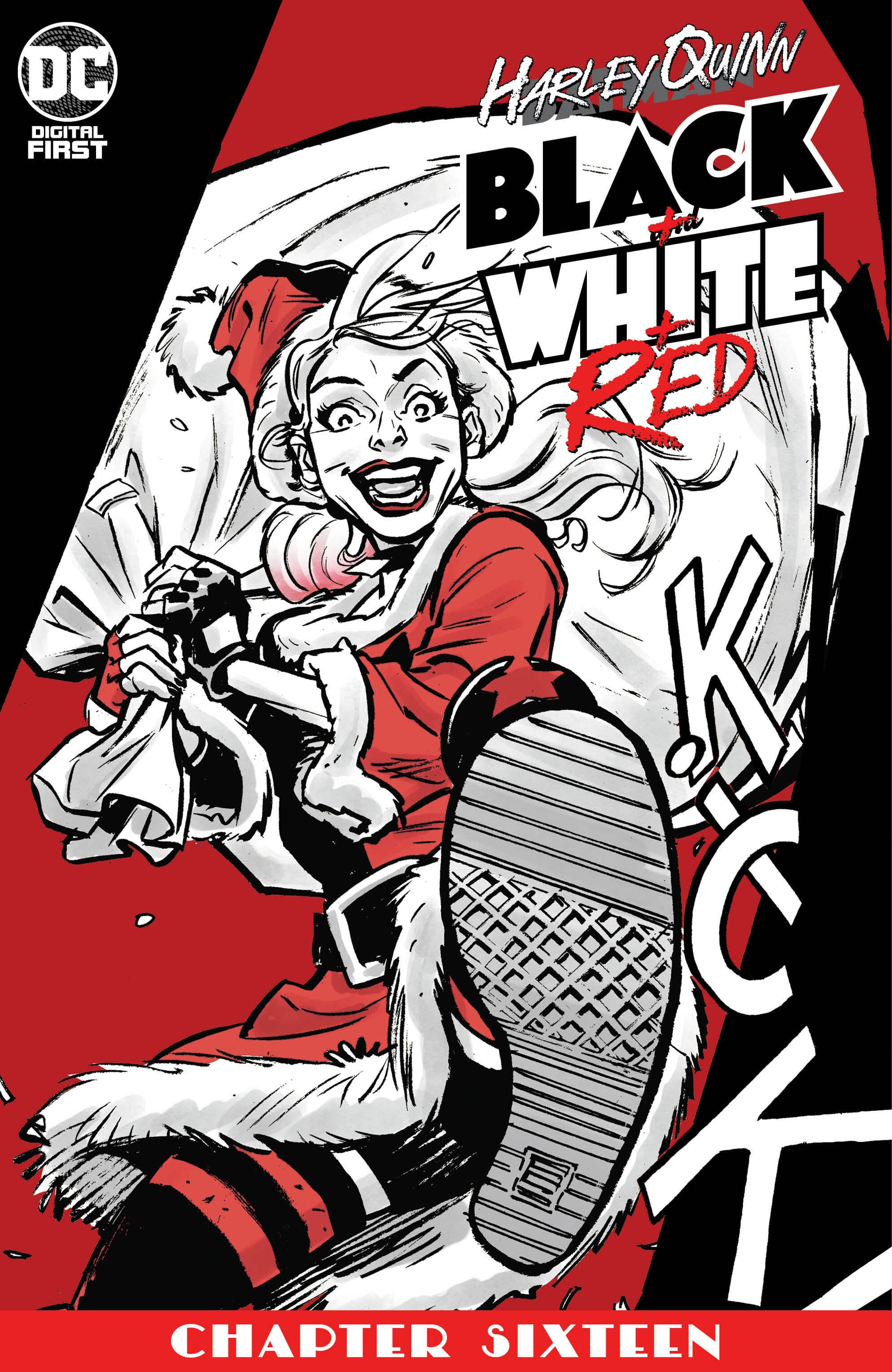 Harley Quinn Black + White + Red #16 cover