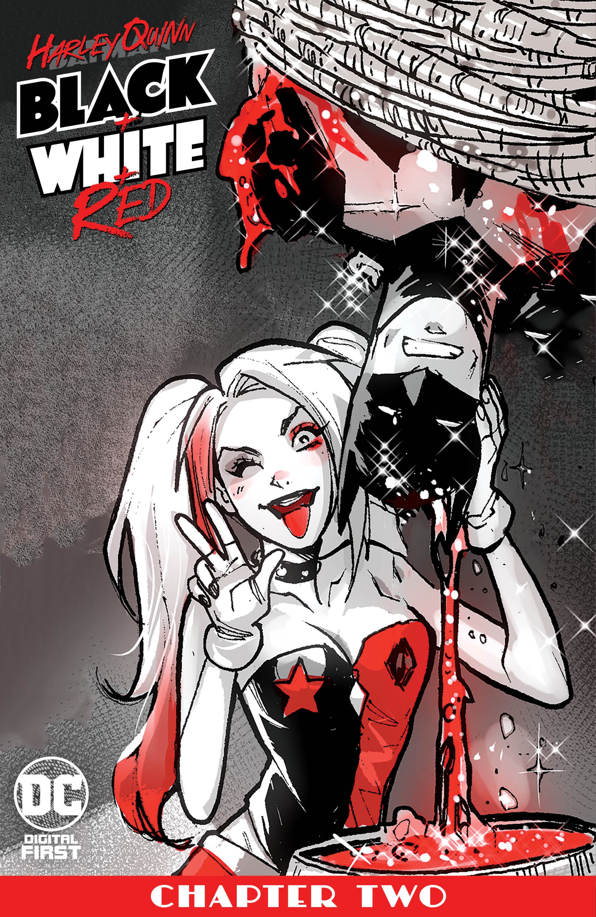 Harley Quinn Black + White + Red #2