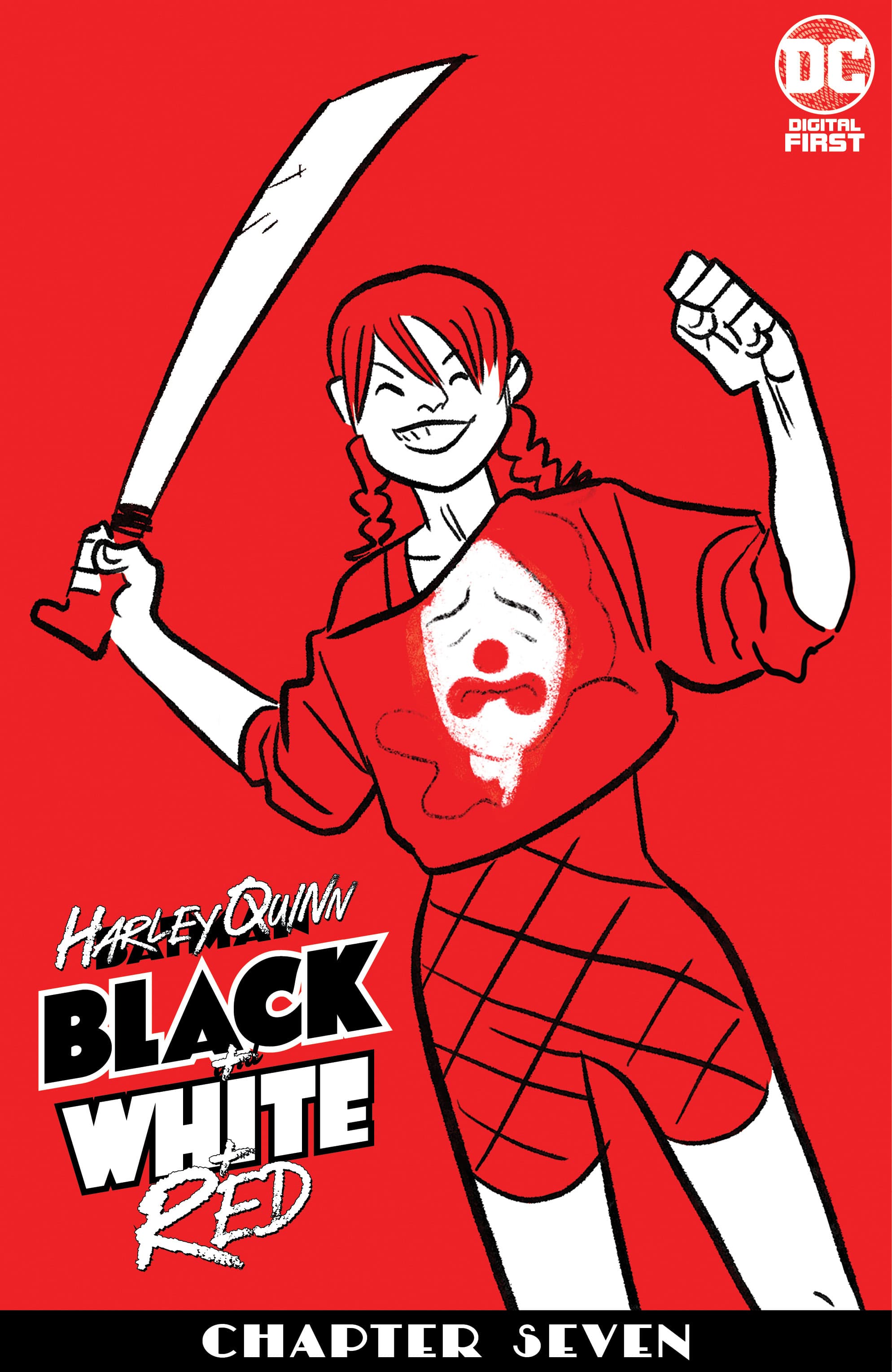 Harley Quinn Black + White + Red #7 cover