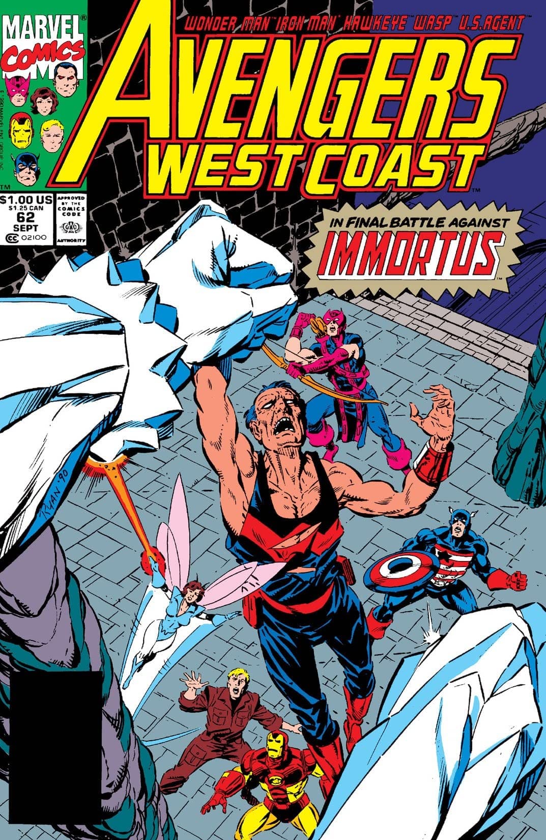 Avengers West Coast #62 cover