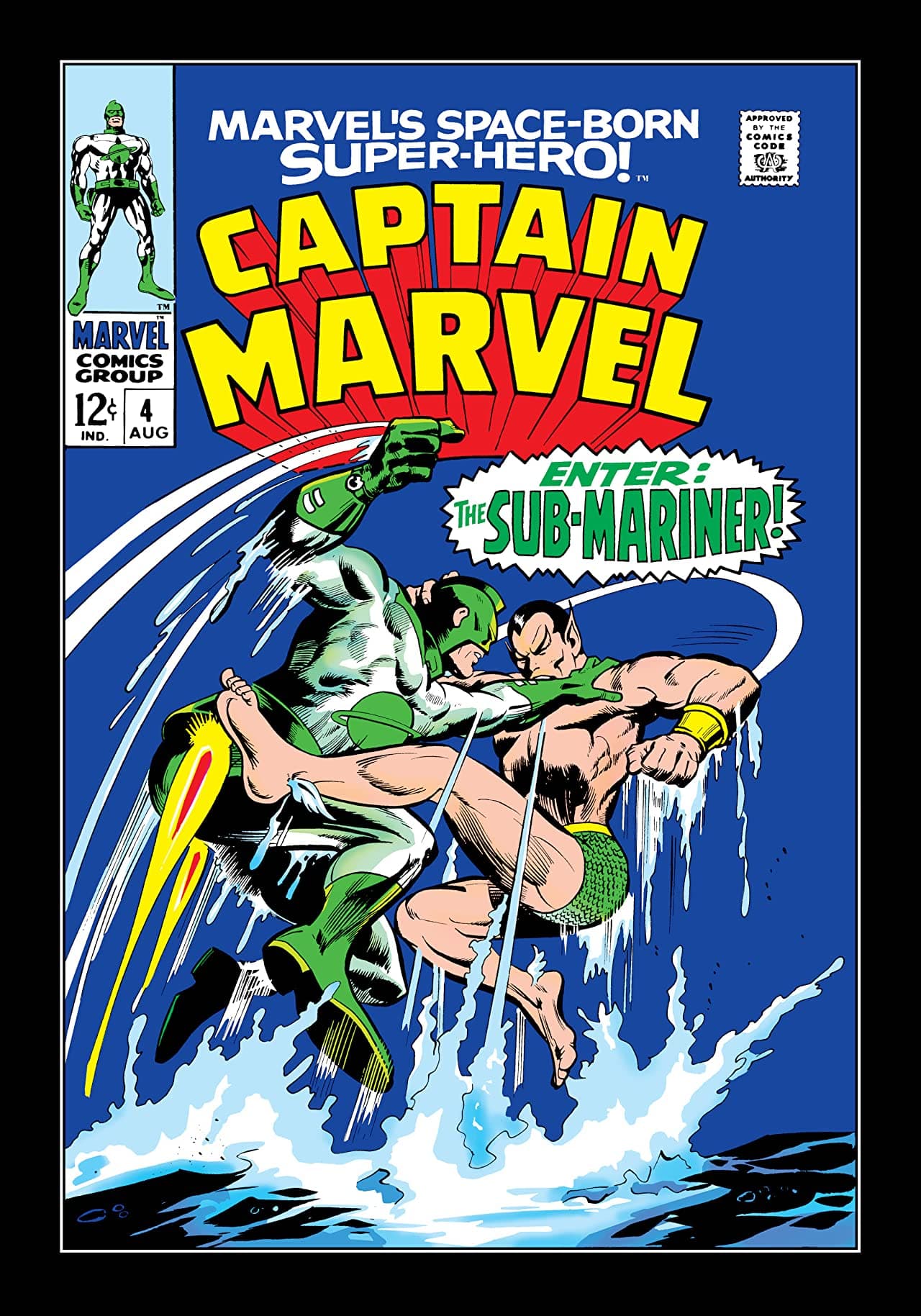 Marvel's Space-Born Superhero! Captain Marvel #4 cover