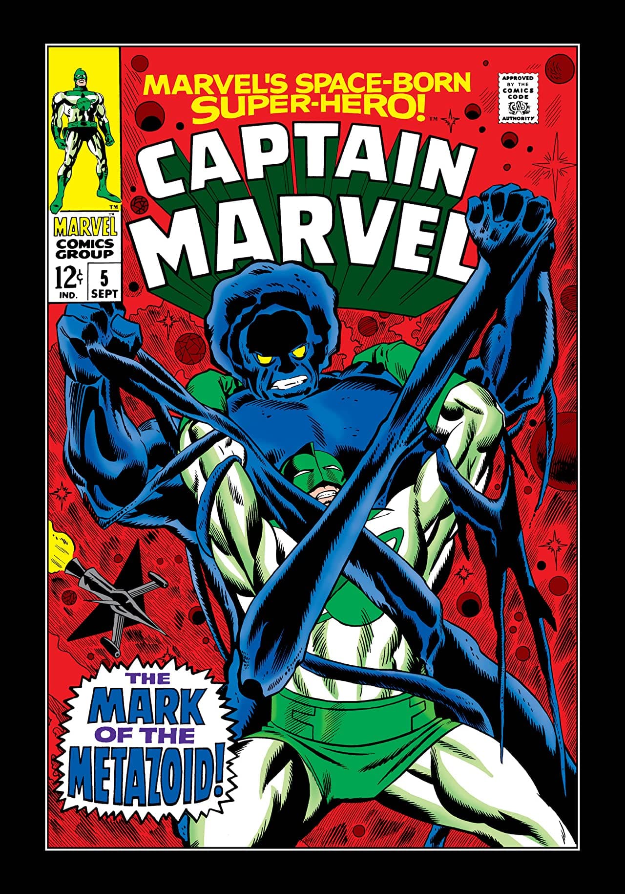 Marvel's Space-Born Superhero! Captain Marvel #5 cover
