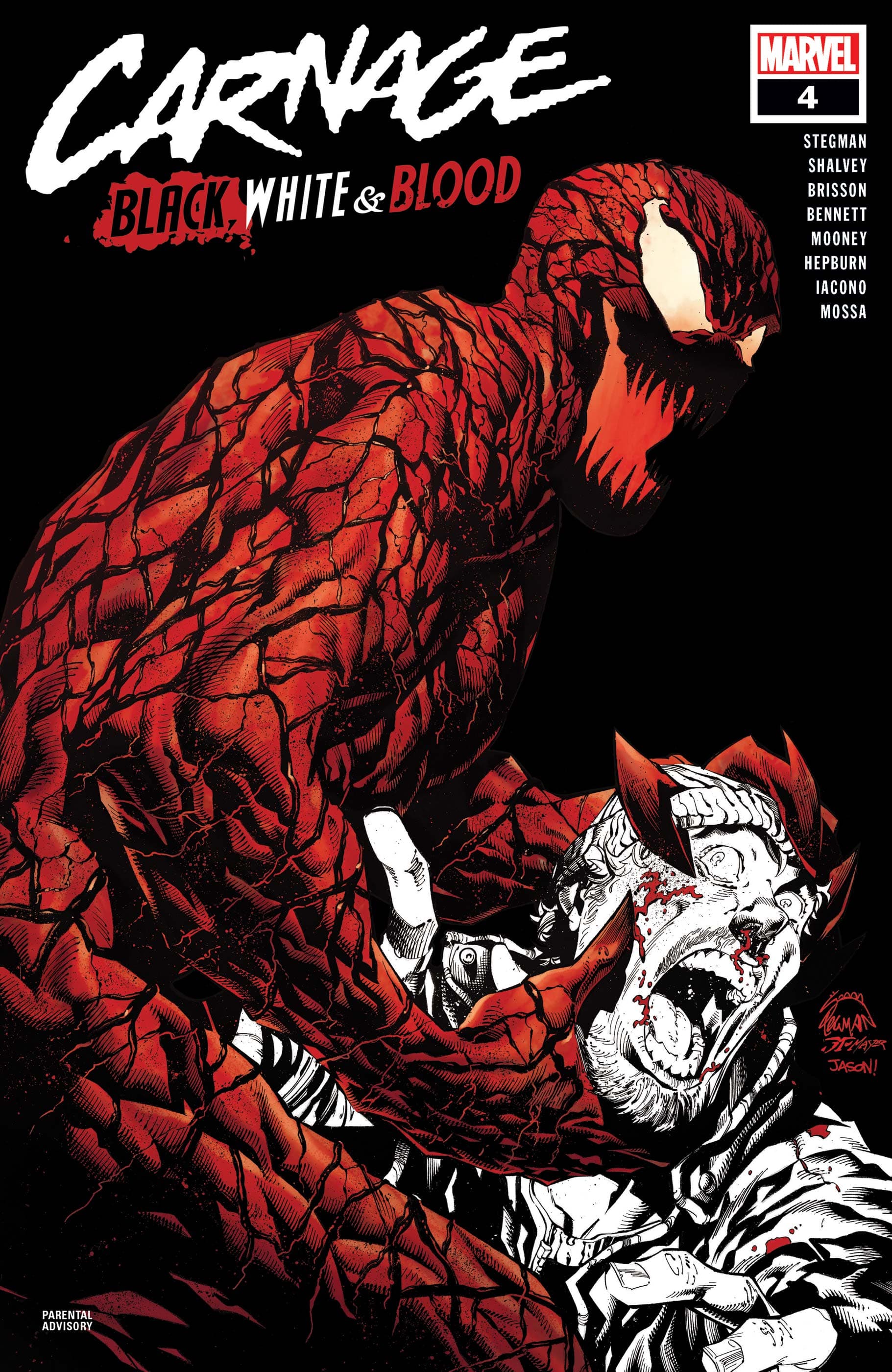 Carnage: Black, White & Blood #4 cover