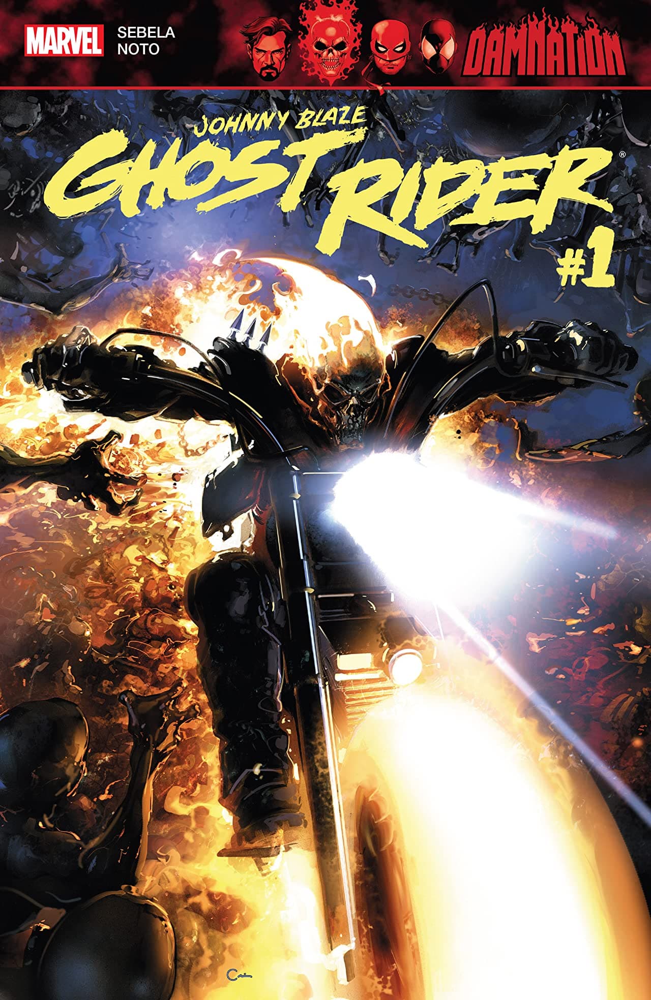 Damnation: Johnny Blaze - Ghost Rider #1 cover