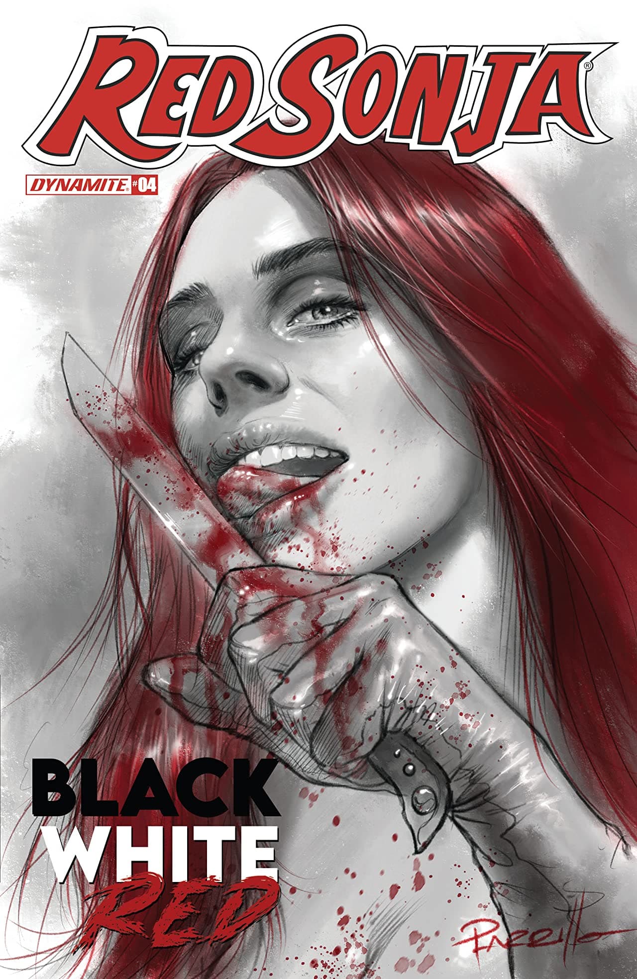 Red Sonja Black White Red #4 cover