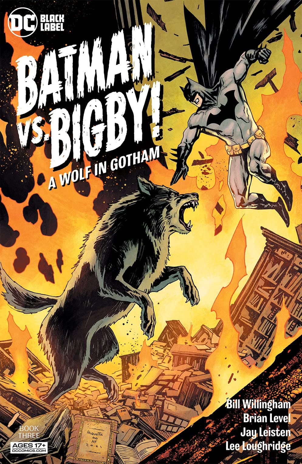 Batman vs. Bigby! A Wolf In Gotham #3 cover