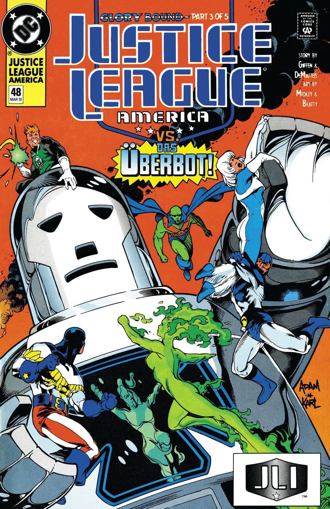 Justice League America #48 cover