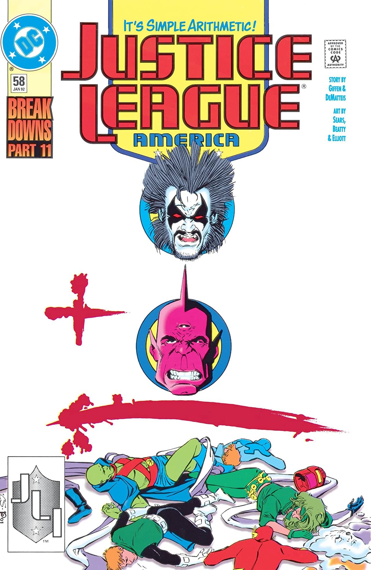 Justice League America #58 cover
