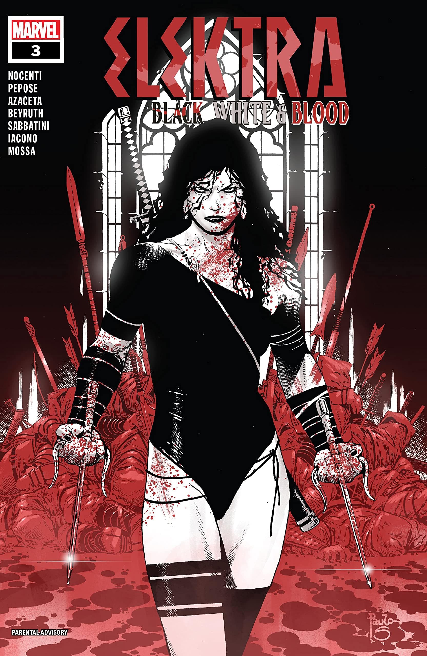Elektra: Black, White & Blood #3 cover