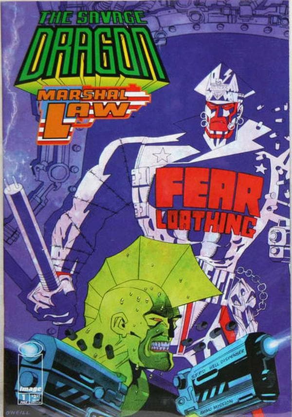 The Savage Dragon / Marshal Law #1 cover