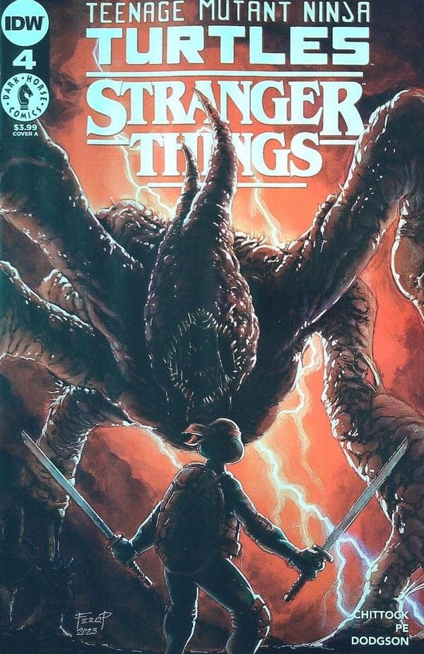 Teenage Mutant Ninja Turtles x Stranger Things #4 cover
