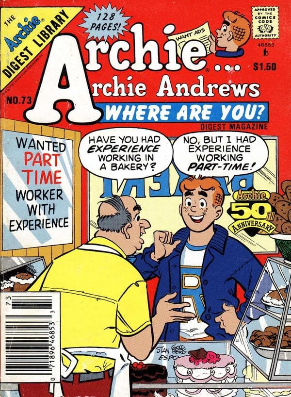 Archie... Archie Andrews, Where Are You? Comics Digest Magazine #73 cover
