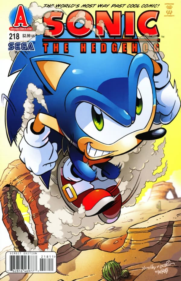 Sonic the Hedgehog #218 cover