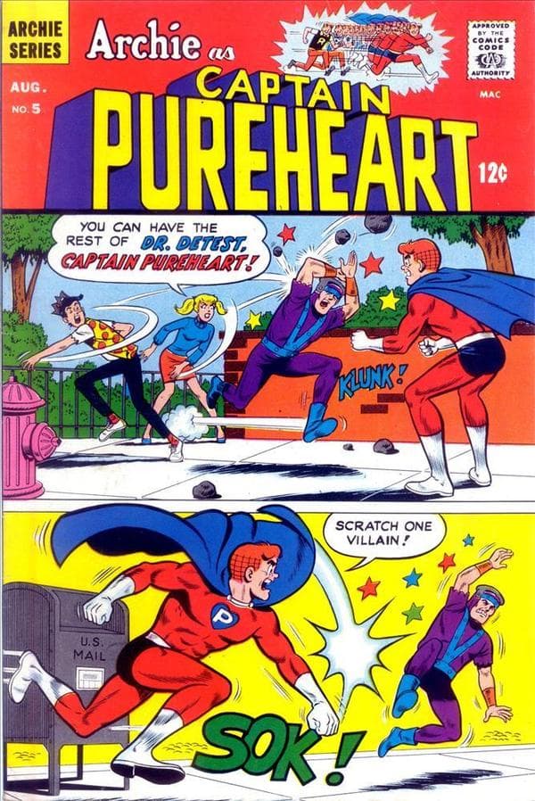 Archie as Captain Pureheart #5 cover