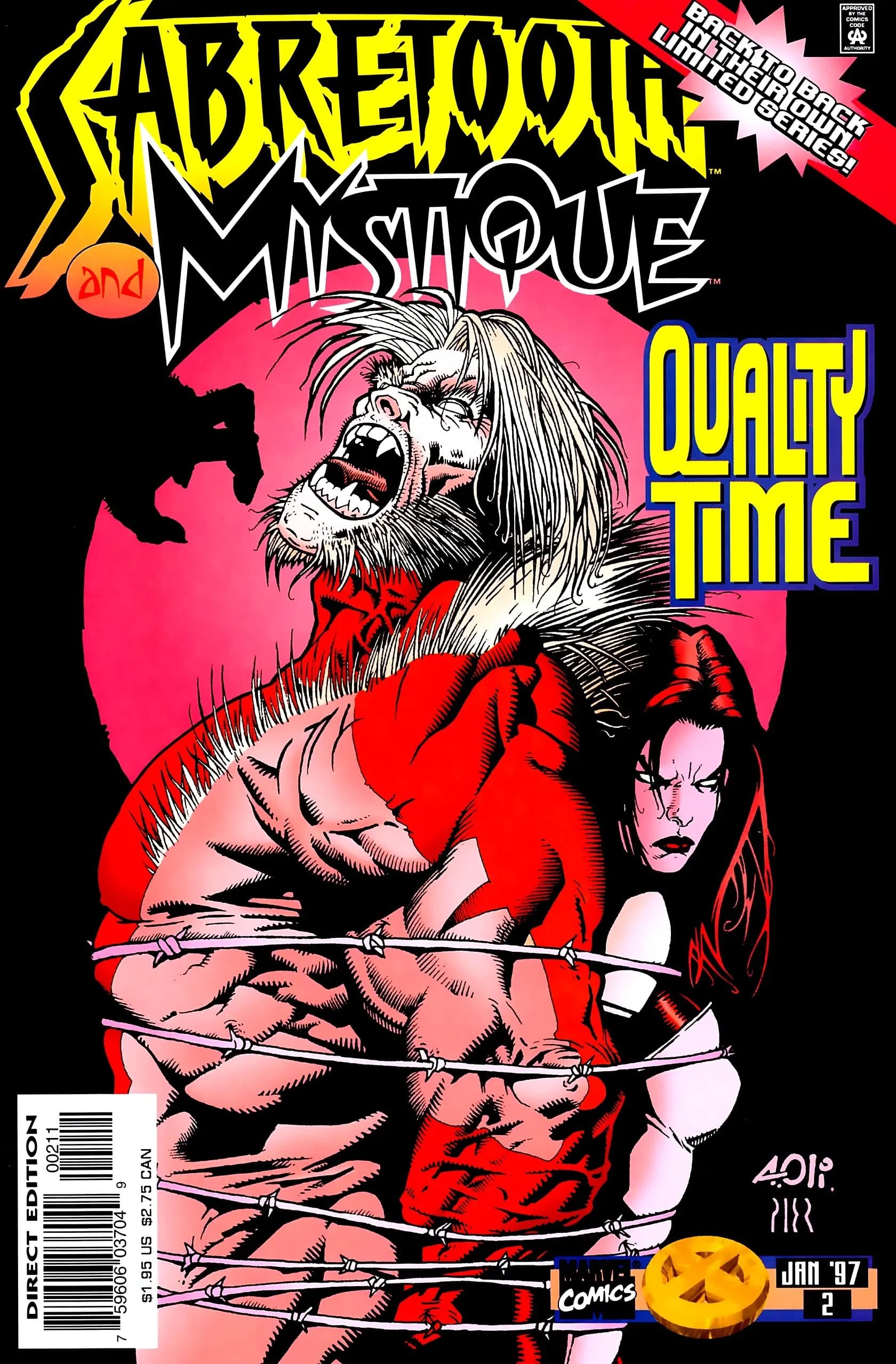 Mystique & Sabretooth #2 cover