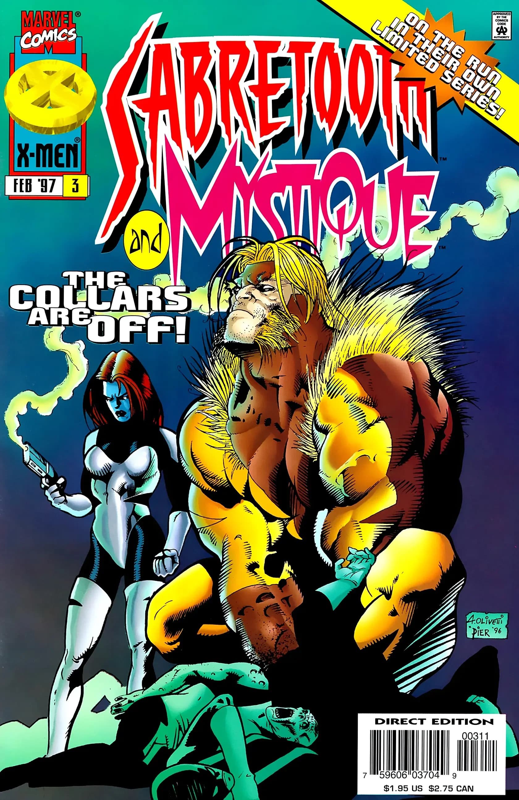Mystique & Sabretooth #3 cover