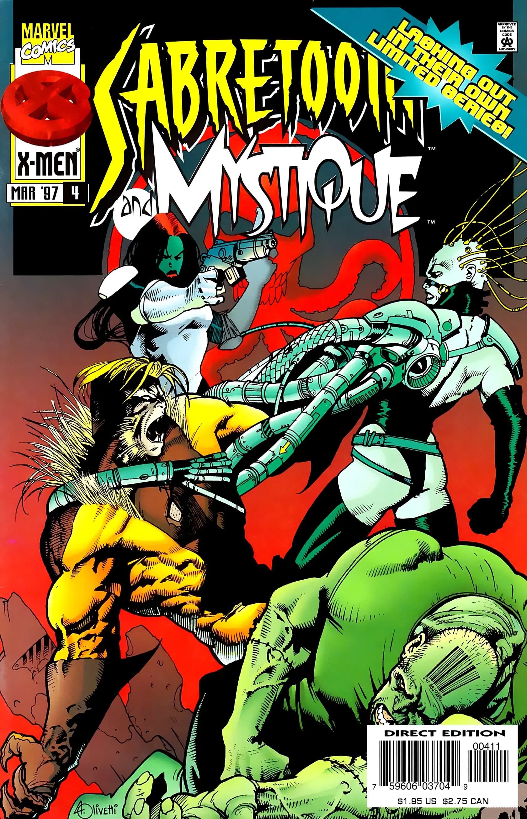 Mystique & Sabretooth #4 cover