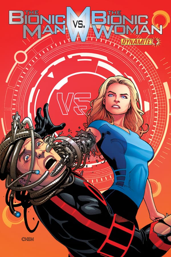 The Bionic Man vs. The Bionic Woman #4 cover