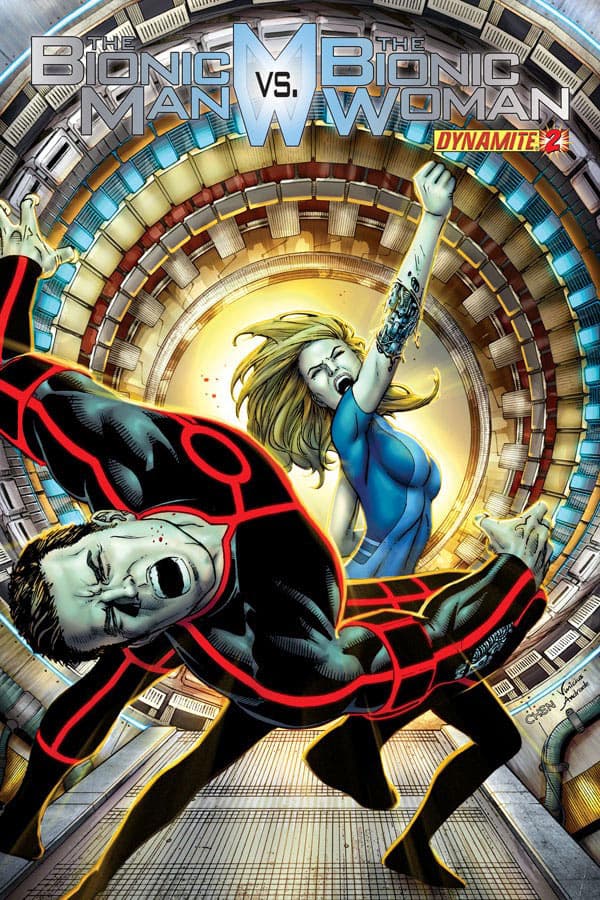 The Bionic Man vs. The Bionic Woman #2 cover