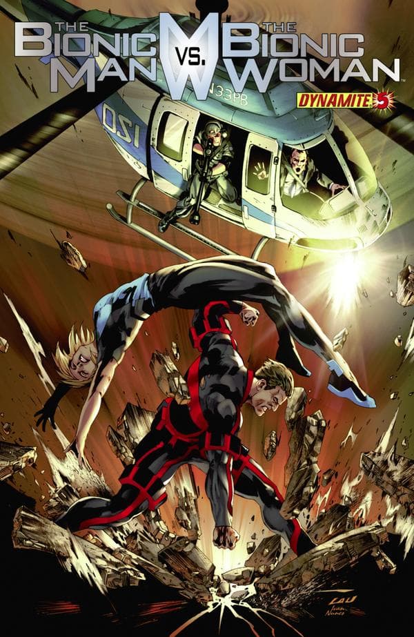 The Bionic Man vs. The Bionic Woman #5 cover