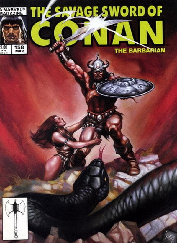 The Savage Sword of Conan #158 cover