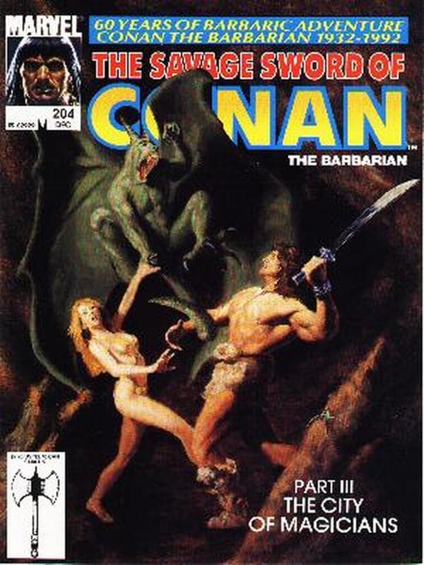 The Savage Sword of Conan #204 cover
