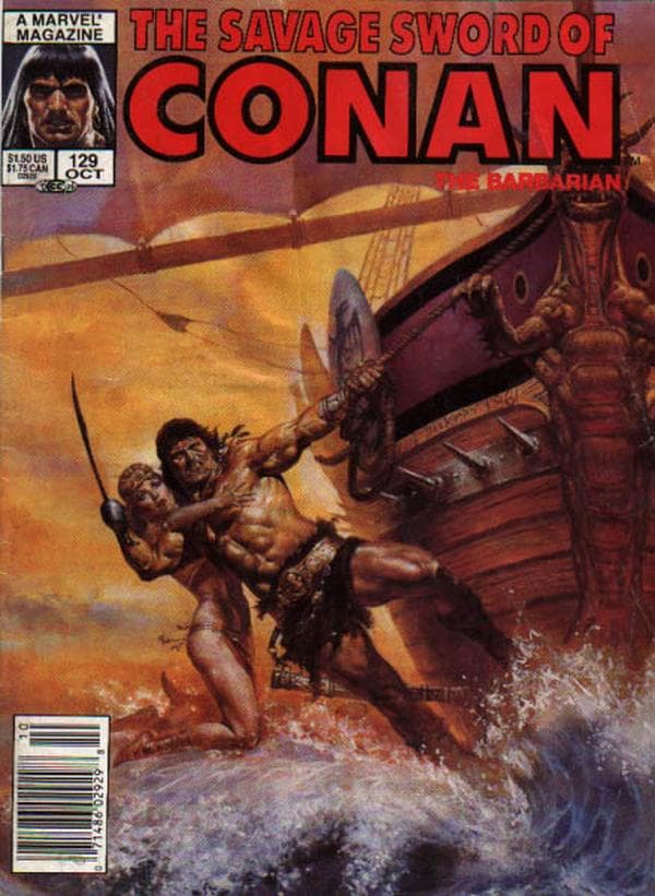 The Savage Sword of Conan #129 cover