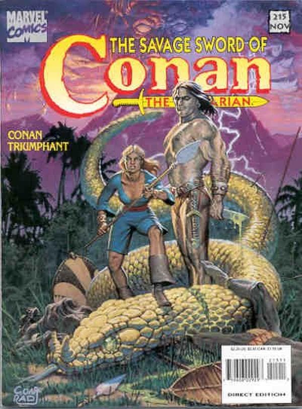 The Savage Sword of Conan #215 cover