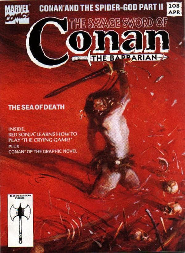 The Savage Sword of Conan #208 cover