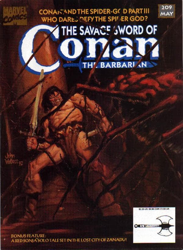 The Savage Sword of Conan #209 cover