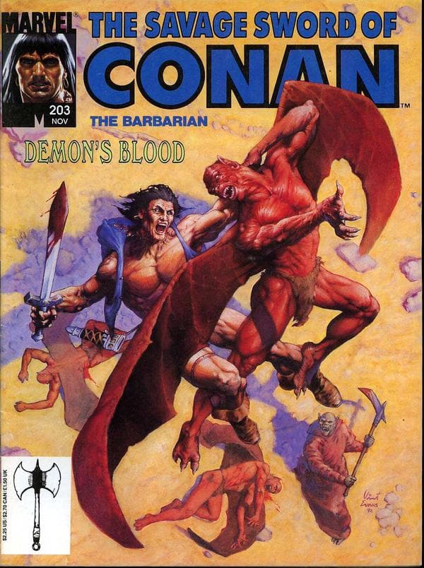 The Savage Sword of Conan #203 cover